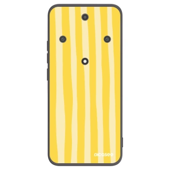 Picasee silikónový čierny obal pre Honor Magic5 Lite 5G - Lines lemon
