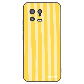 Picasee silikónový čierny obal pre Xiaomi 13 - Lines lemon