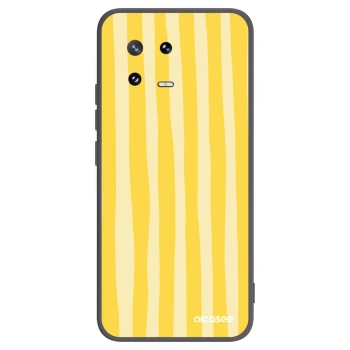 Picasee silikónový čierny obal pre Xiaomi 13 Pro - Lines lemon