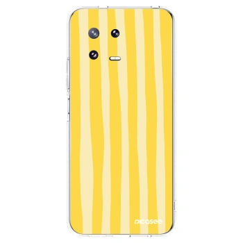 Picasee silikónový prehľadný obal pre Xiaomi 13 Pro - Lines lemon