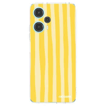 Picasee silikónový prehľadný obal pre Xiaomi Poco F5 - Lines lemon