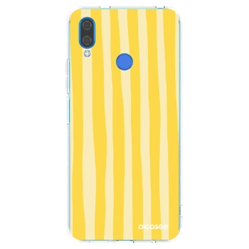 Picasee silikónový prehľadný obal pre Huawei Nova 3i - Lines lemon