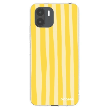 Picasee silikónový prehľadný obal pre Xiaomi Redmi A2 - Lines lemon