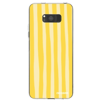 Picasee silikónový prehľadný obal pre Samsung Galaxy S8 G950F - Lines lemon