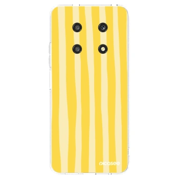 Picasee silikónový prehľadný obal pre Honor Magic4 Lite 5G - Lines lemon