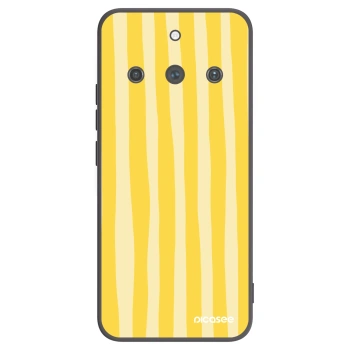 Picasee silikónový čierny obal pre Realme 11 Pro+ - Lines lemon