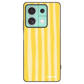 Picasee silikónový čierny obal pre Xiaomi Redmi Note 13 5G - Lines lemon