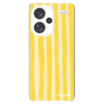 Picasee silikónový prehľadný obal pre Xiaomi Redmi Note 13 Pro+ 5G - Lines lemon
