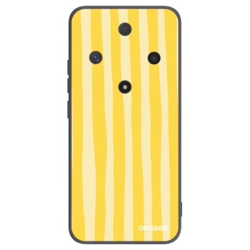 Picasee silikónový čierny obal pre Honor Magic6 Lite 5G - Lines lemon