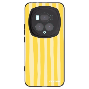 Picasee silikónový čierny obal pre Honor Magic6 Pro - Lines lemon