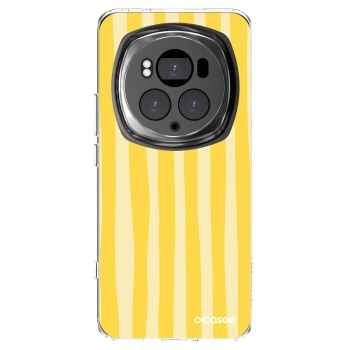 Picasee silikónový prehľadný obal pre Honor Magic6 Pro - Lines lemon