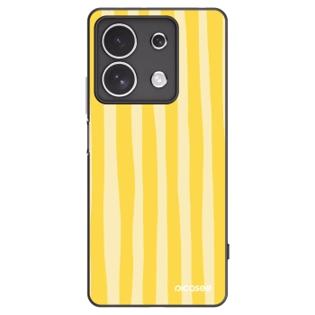Picasee silikónový čierny obal pre Xiaomi Redmi Note 13 4G - Lines lemon