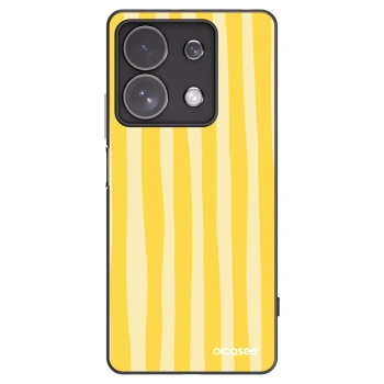 Picasee silikónový čierny obal pre Xiaomi Redmi Note 13 Pro 4G - Lines lemon
