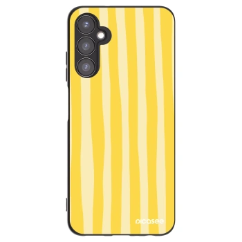 Picasee silikónový čierny obal pre Samsung Galaxy A05s A057G - Lines lemon