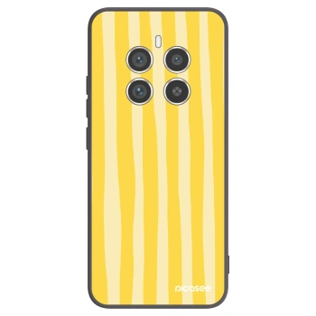 Picasee silikónový čierny obal pre Realme 12 Pro 5G - Lines lemon