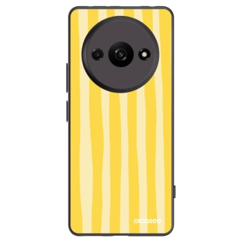 Picasee silikónový čierny obal pre Xiaomi Redmi A3 - Lines lemon