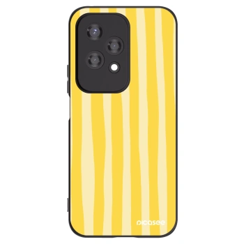Picasee silikónový čierny obal pre Honor 200 Lite - Lines lemon