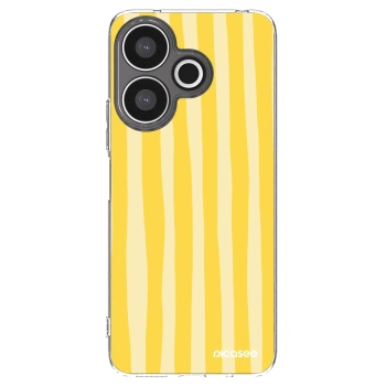 Picasee silikónový prehľadný obal pre Xiaomi Redmi 13 4G - Lines lemon