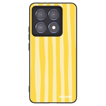 Picasee silikónový čierny obal pre Xiaomi 14T Pro - Lines lemon