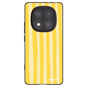 Picasee silikónový čierny obal pre Xiaomi Redmi Note 14 Pro+ 5G - Lines lemon