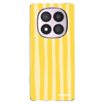 Picasee silikónový prehľadný obal pre Xiaomi Redmi Note 14 Pro 5G - Lines lemon