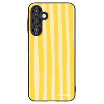 Picasee silikónový čierny obal pre Samsung Galaxy A16 5G - Lines lemon