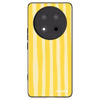 Picasee silikónový čierny obal pre Honor Magic7 Lite 5G - Lines lemon