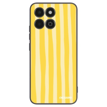 Picasee silikónový čierny obal pre Honor 200 Smart 5G - Lines lemon
