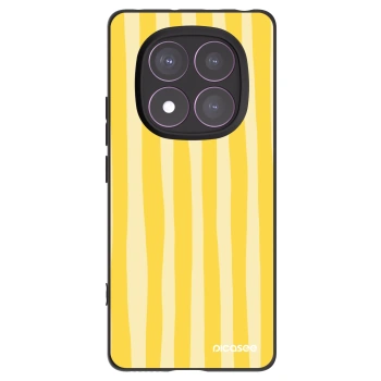 Picasee silikónový čierny obal pre Xiaomi Redmi Note 14 Pro 4G - Lines lemon