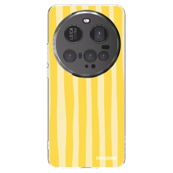 Picasee silikónový prehľadný obal pre Xiaomi 15 Ultra - Lines lemon