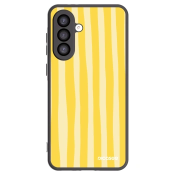 Picasee silikónový čierny obal pre Samsung Galaxy A26 5G A266B - Lines lemon