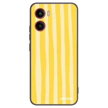 Picasee silikónový čierny obal pre Motorola Moto G05 - Lines lemon