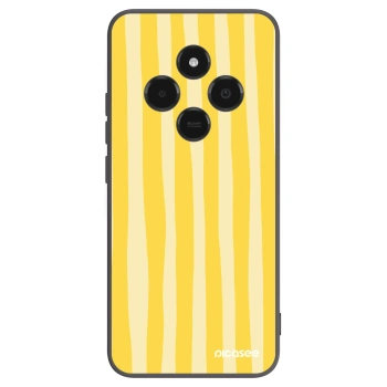 Picasee silikónový čierny obal pre Xiaomi Poco C75 - Lines lemon