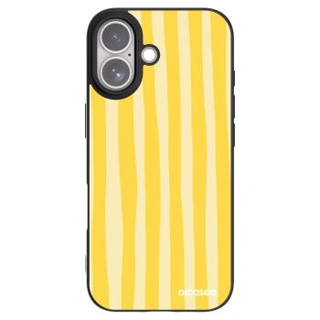 Picasee silikónový čierny obal pre Apple iPhone 17 - Lines lemon