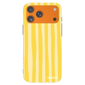 Picasee silikónový prehľadný obal pre Apple iPhone 17 Pro Max - Lines lemon