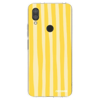 Picasee silikónový prehľadný obal pre Xiaomi Redmi 7 - Lines lemon