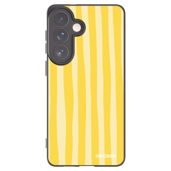 Picasee silikónový čierny obal pre Samsung Galaxy S26+ - Lines lemon