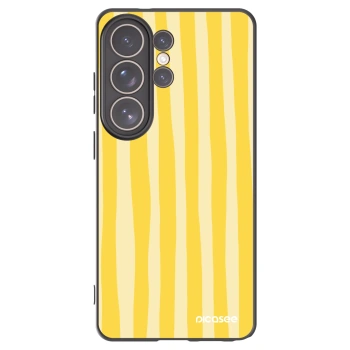 Picasee silikónový čierny obal pre Samsung Galaxy S26 Ultra - Lines lemon