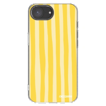 Picasee silikónový prehľadný obal pre Apple iPhone 17e - Lines lemon