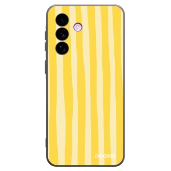 Picasee silikónový čierny obal pre Samsung Galaxy A57 5G - Lines lemon