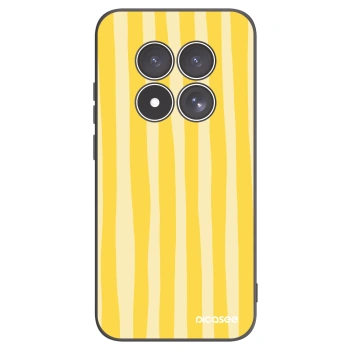 Picasee silikónový čierny obal pre Xiaomi Redmi Note 15 Pro 5G - Lines lemon