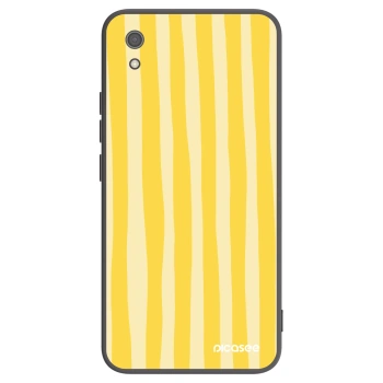 Picasee silikónový čierny obal pre Xiaomi Redmi 7A - Lines lemon