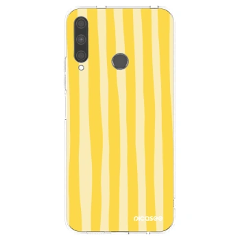 Picasee silikónový prehľadný obal pre Huawei P40 Lite E - Lines lemon