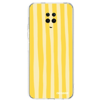 Picasee silikónový prehľadný obal pre Xiaomi Redmi Note 9 Pro - Lines lemon