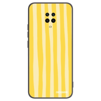 Picasee silikónový čierny obal pre Xiaomi Redmi Note 9S - Lines lemon