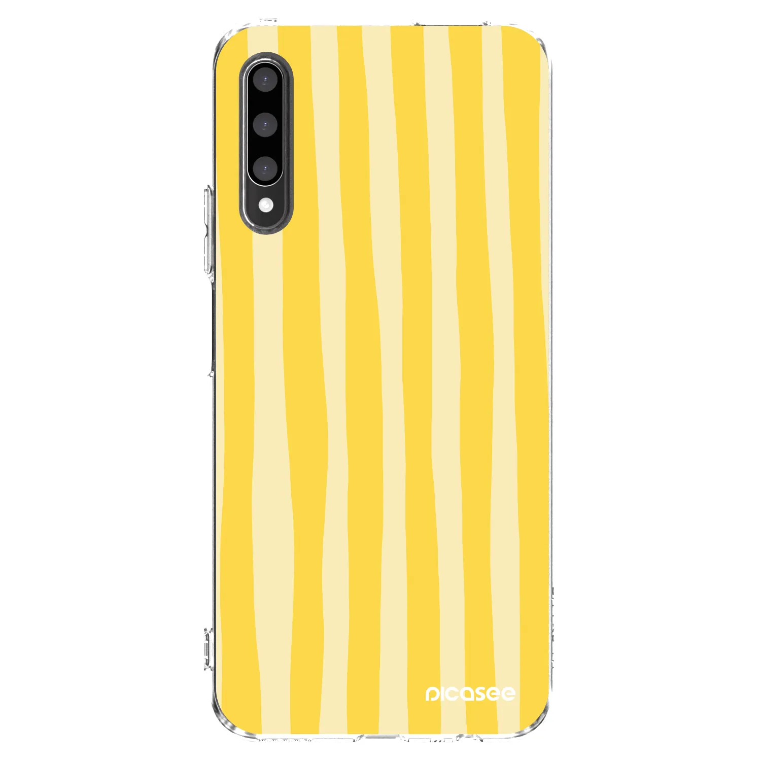 Picasee silikónový prehľadný obal pre Honor 9X Pro - Lines lemon