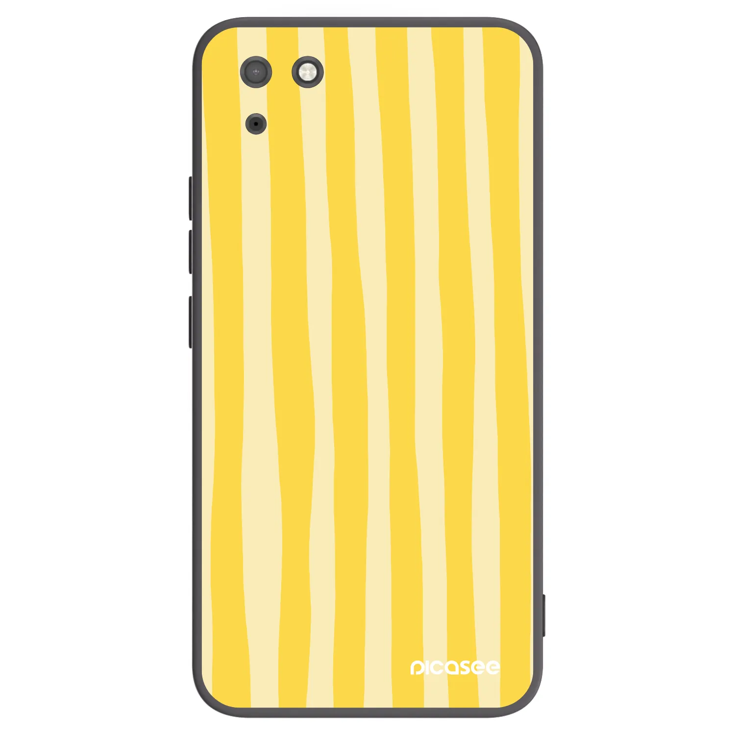 Picasee silikónový čierny obal pre Huawei Y5P - Lines lemon