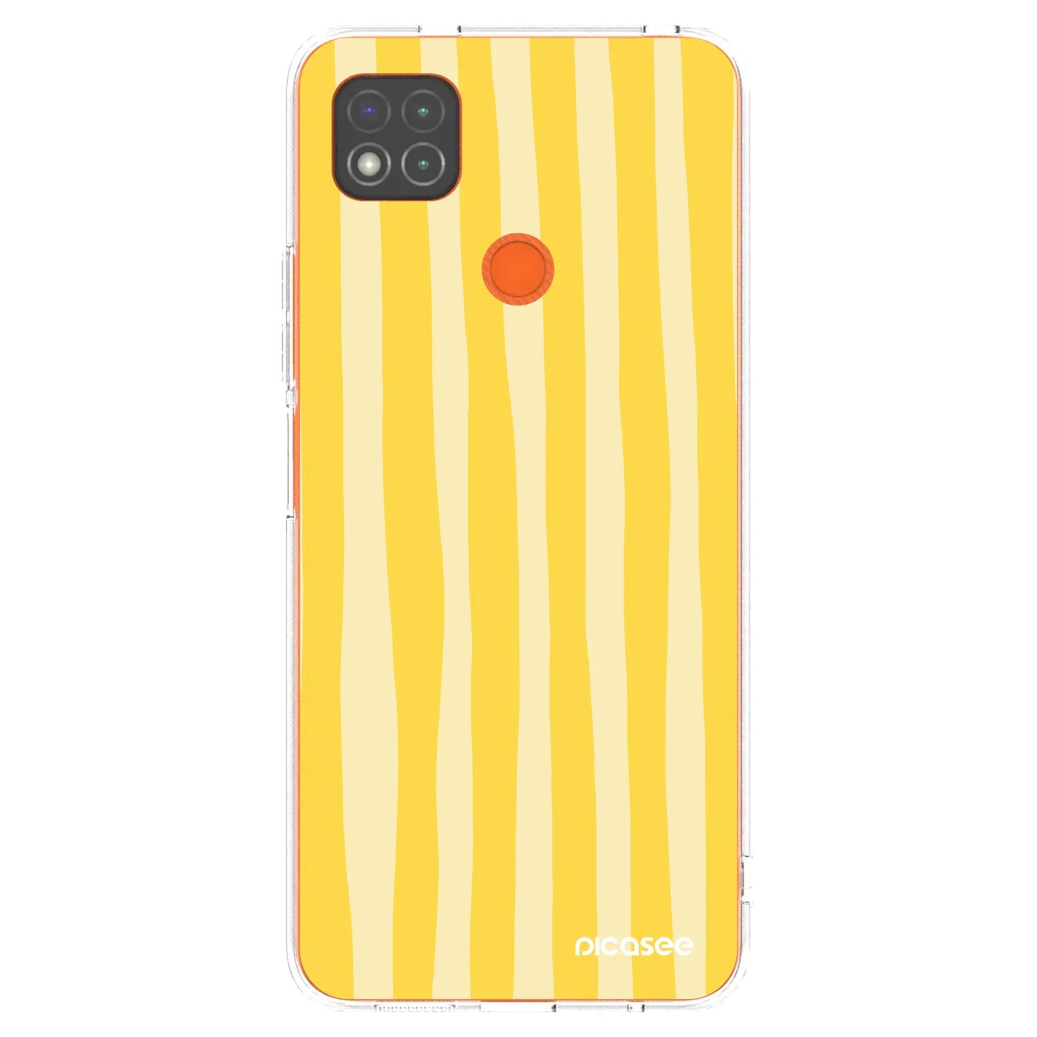 Picasee silikónový prehľadný obal pre Xiaomi Redmi 9C - Lines lemon