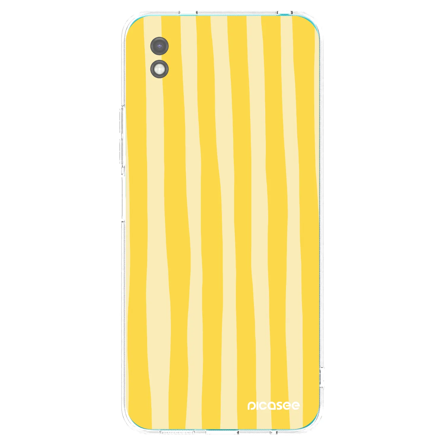 Picasee silikónový čierny obal pre Xiaomi Redmi 9A - Lines lemon