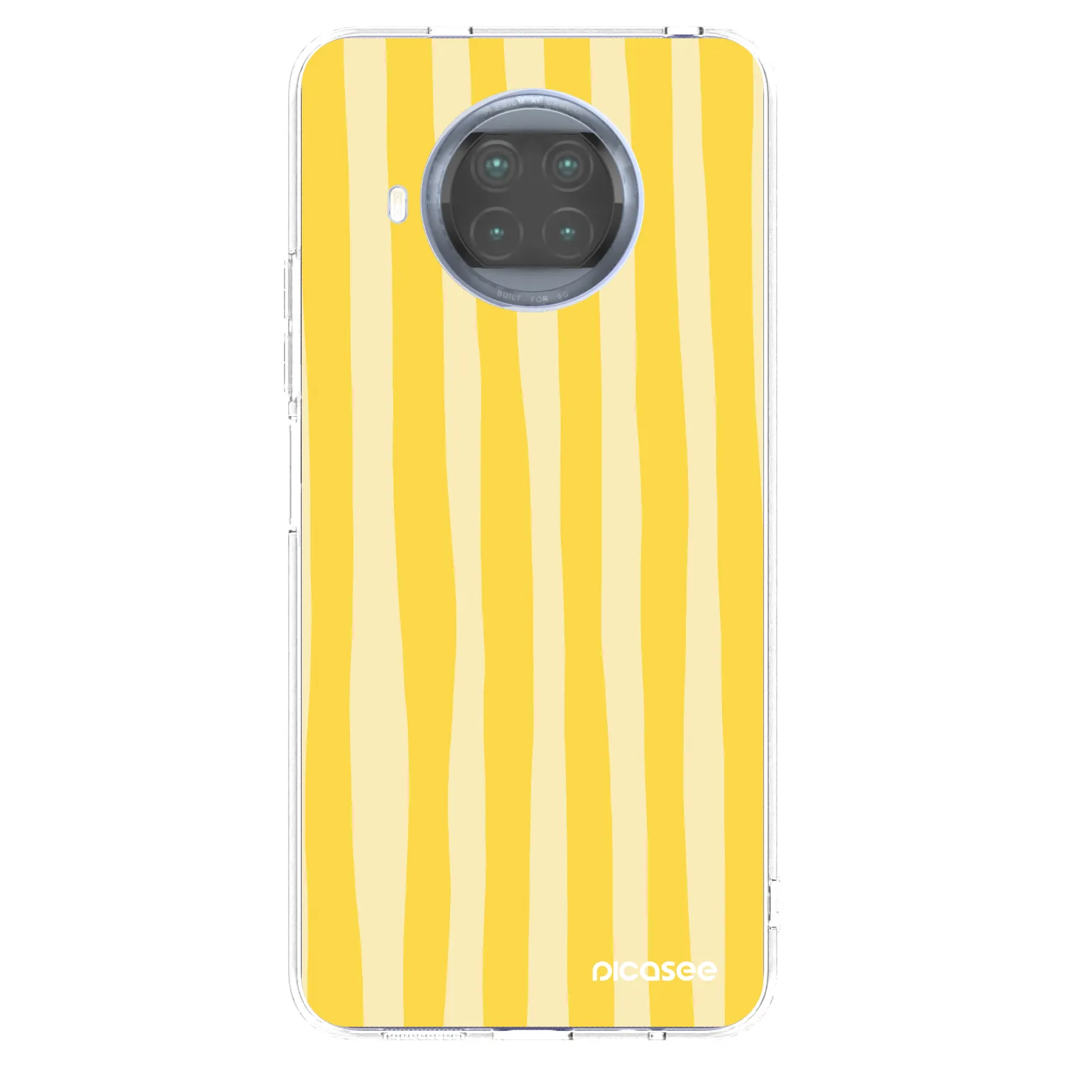 Picasee silikónový prehľadný obal pre Xiaomi Mi 10T Lite - Lines lemon